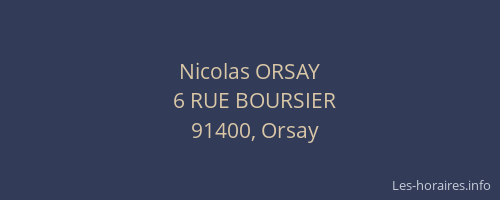 Nicolas ORSAY