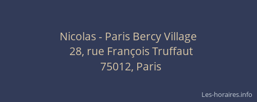 Nicolas - Paris Bercy Village