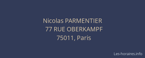 Nicolas PARMENTIER