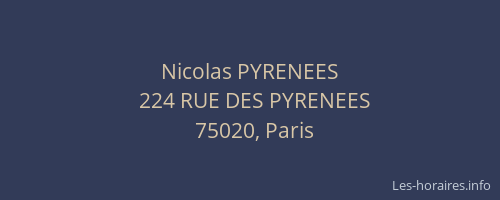 Nicolas PYRENEES
