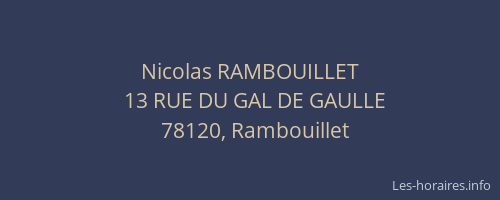 Nicolas RAMBOUILLET