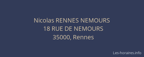 Nicolas RENNES NEMOURS