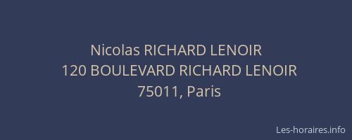 Nicolas RICHARD LENOIR