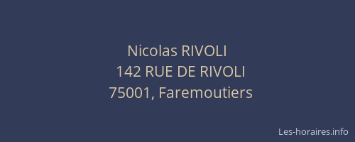 Nicolas RIVOLI