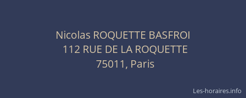 Nicolas ROQUETTE BASFROI