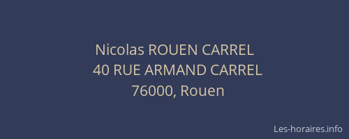 Nicolas ROUEN CARREL