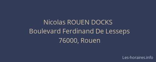 Nicolas ROUEN DOCKS