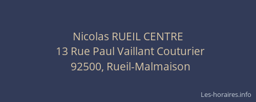 Nicolas RUEIL CENTRE