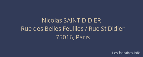 Nicolas SAINT DIDIER