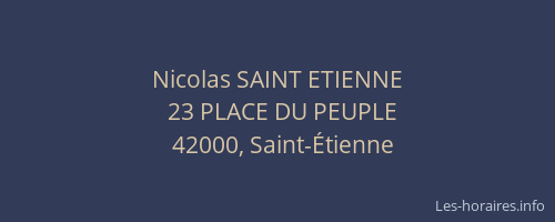Nicolas SAINT ETIENNE