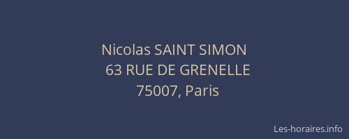 Nicolas SAINT SIMON