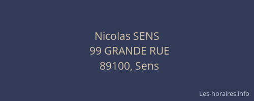 Nicolas SENS