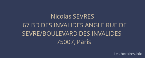 Nicolas SEVRES