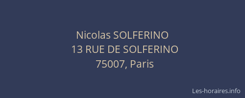 Nicolas SOLFERINO