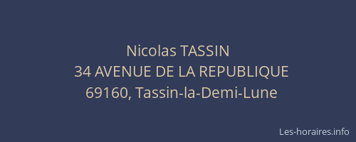 Nicolas TASSIN