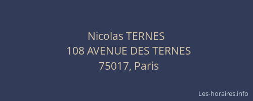 Nicolas TERNES