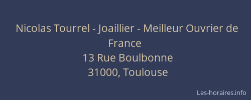 Nicolas Tourrel - Joaillier - Meilleur Ouvrier de France