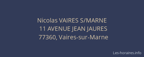Nicolas VAIRES S/MARNE