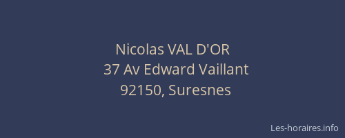 Nicolas VAL D'OR