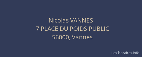 Nicolas VANNES