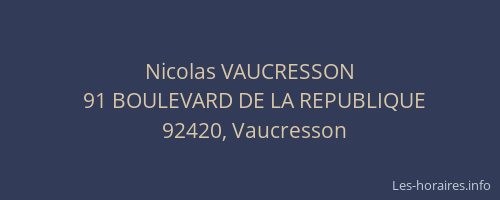 Nicolas VAUCRESSON
