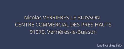 Nicolas VERRIERES LE BUISSON