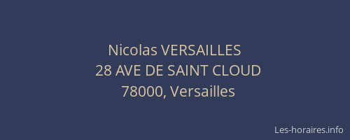 Nicolas VERSAILLES