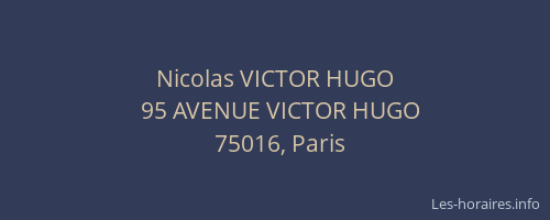 Nicolas VICTOR HUGO