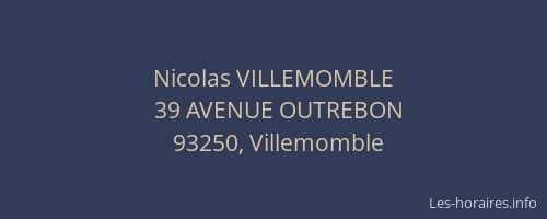 Nicolas VILLEMOMBLE