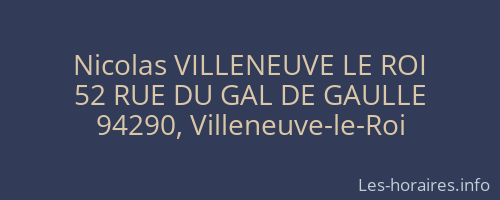 Nicolas VILLENEUVE LE ROI