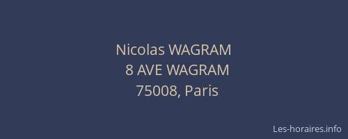 Nicolas WAGRAM
