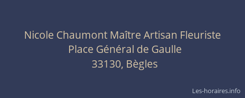 Nicole Chaumont Ma&icirc;tre Artisan Fleuriste