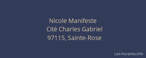 Nicole Manifeste