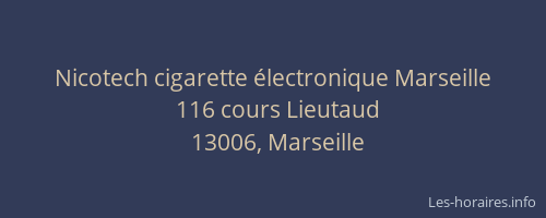 Nicotech cigarette électronique Marseille