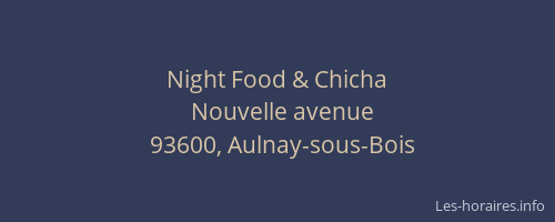 Night Food & Chicha