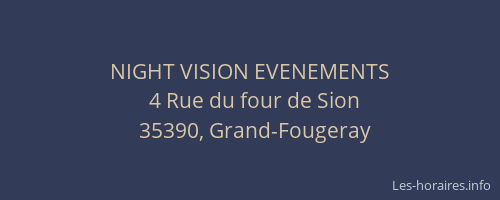 NIGHT VISION EVENEMENTS