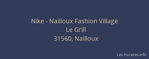 Nike - Nailloux Fashion Village
