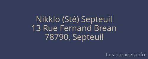 Nikklo (Sté) Septeuil