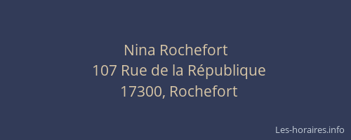 Nina Rochefort