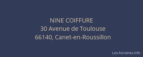 NINE COIFFURE