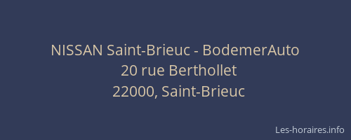 NISSAN Saint-Brieuc - BodemerAuto