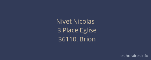 Nivet Nicolas
