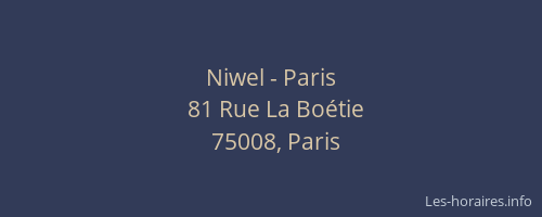 Niwel - Paris
