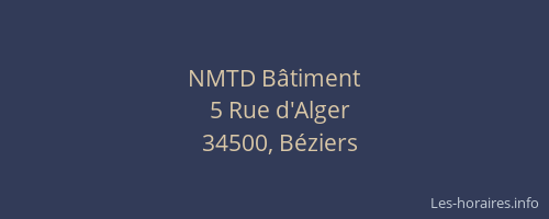 NMTD Bâtiment