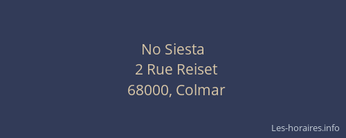 No Siesta