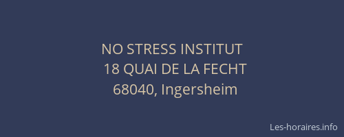 NO STRESS INSTITUT
