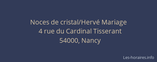 Noces de cristal/Hervé Mariage