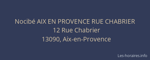 Nocibé AIX EN PROVENCE RUE CHABRIER