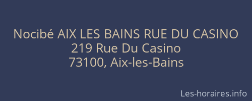 Nocibé AIX LES BAINS RUE DU CASINO