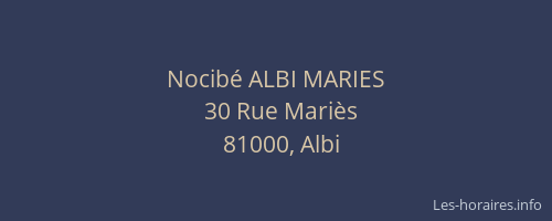 Nocibé ALBI MARIES